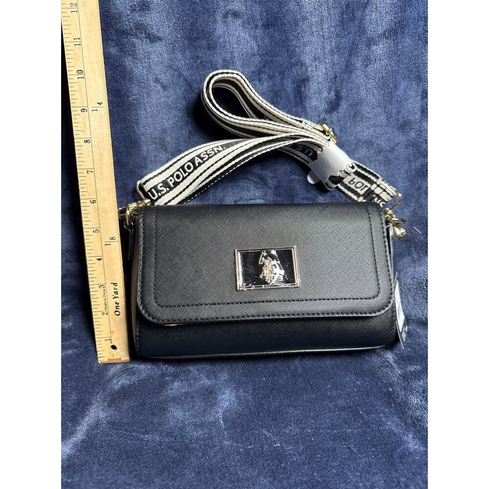 U.S. Polo Assn. Black Crossbody Bag NWT - Picture 3 of 8